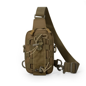 Lightweight Fashion Tactical Men's <b>Chest</b> & Shoulder Bag Polyester Zipper Closure Portable for Summer Sport Outdoor Activities - Product Image 1
