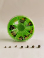Boîte en plastique verte emballage forme ronde plomb split shot pêche poids plombs