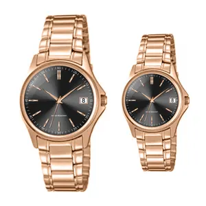 5 BAR Waterproof 304L Stainless Steel Couples Watch Set Japanese Luminous Dial Quartz Movement Couple Watch