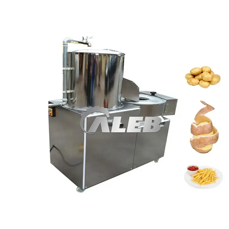 Automatische Groente Wassen Peeling Snijmachine Nieuwe Stijl Aardappelen Chips Automatische Productielijn