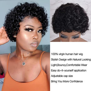 <span class=keywords><strong>Wig</strong></span> rambut Bob potongan tumpul <span class=keywords><strong>Pixie</strong></span> <span class=keywords><strong>Wig</strong></span> rambut lurus pendek Brasil <span class=keywords><strong>Wig</strong></span> renda bagian renda <span class=keywords><strong>Pixie</strong></span> pra-pencabutan - Product Image 2