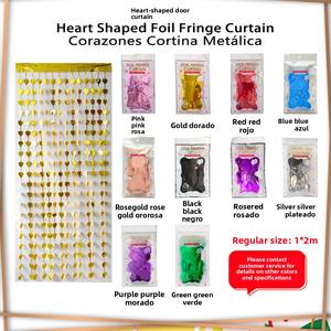 Saint-Valentin 2m rouge et rose pêche coeur porte rideau <span class=keywords><strong>lumineux</strong></span> pluie rideau <span class=keywords><strong>mariage</strong></span> Confession accessoires fête décorations murales - Product Image 2