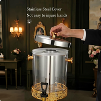 Fournitures de bar, équipement de restauration, matériel de buffet, distributeur de boissons froides, distributeur de jus de luxe, carafe à jus avec robinet