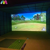 Simulador de Golf Virtual Profesional Mayeter con Proyección Interactiva, Más de 100 Estadios para Parques Deportivos Interiores