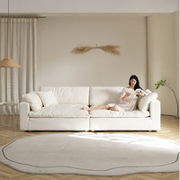 Canapé de style japonais nuage petit blanc de haute qualité 3 places canapé moderne love seat salon