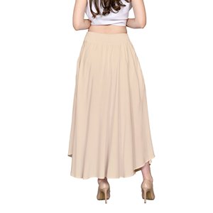 เดรสแฟชั่นกระโปรงยาวของผู้หญิงกระโปรงยาวกระโปรงระบายอากาศได้ดีสไตล์สีแบบลำลองเรียบสไตล์อินโดนีเซีย - Product Image 3