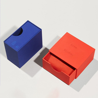 Boîtes d'emballage de luxe en carton rigide avec poignée à ruban personnalisée, imprimées numériquement, pour bagues de mode