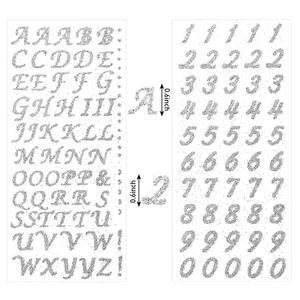 Pegatinas con purpurina para alfabeto y número, autoadhesivas, con purpurina, para decoración DIY - Product Image 3