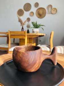 Taza de Té de Madera Hecha a Mano, Material Natural, Perfecta para el Uso Diario de Bebidas, Incluyendo Café, Té o Bebidas Herbales - Product Image 4