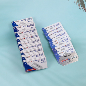 Lame da Barba Premium in Acciaio Inossidabile a Doppio Bordo, Rasoio per Rasatura Viso, Lame da Barbiere, Strumento di Pulizia Solan - Product Image 2