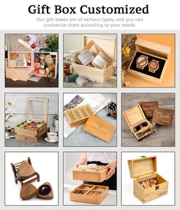 Pan OEM ODM Custom Wood Box Storage Perfume Whiskey Packaging Gift Soap Boxes For Guests Unfinished Clear Lid Wooden Box