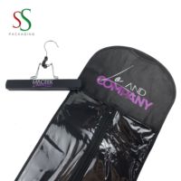 Emballage de cheveux SS, support d'extension de cheveux, sacs de rangement de perruque avec cintre en bois