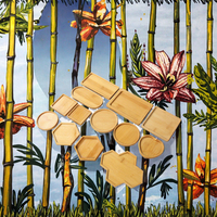 Ensemble de dessous-de-verre en bois de bambou naturel de haute qualité, forme hexagonale, cœur, carrée, ronde, décoration d'intérieur, tapis et coussinets, moule vierge