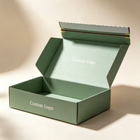 Boîte en carton ondulé recyclable en gros pour vêtements, boîtes d'expédition avec bande détachable pour emballage de vêtements