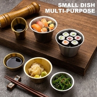 Petits bols individuels en acier inoxydable pour sauces, condiments et vinaigrettes, au design allongé et faciles à servir