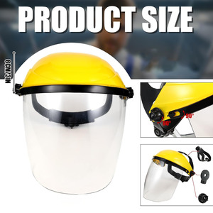 Mascherina di sicurezza gialla <span class=keywords><strong>scudo</strong></span> maschera di protezione resistente agli urti completo per la macinazione <span class=keywords><strong>e</strong></span> il taglio con copricapo a cricchetto - Product Image 3