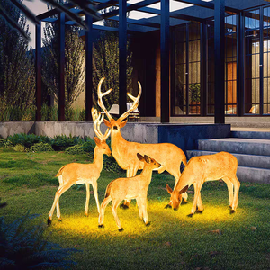 Solar Powered <strong>Reindeer</strong> <strong>Light</strong> Large Animal <strong>Light</strong> Outdoor Waterproof Realistic Sika Deer <strong>Light</strong> Park Courtyard Decorative <strong>Light</strong> - Product Image 1