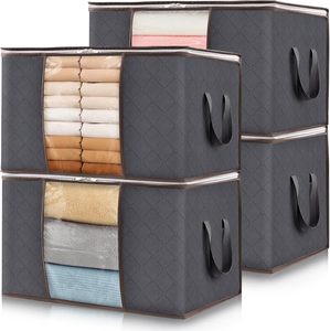 90L Large Rectangle Clothes Organizers <b>Folding</b> <b>Storage</b> <b>Box</b> for Closet - Product Image 1