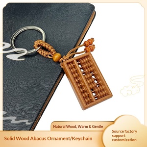 Llavero Colgante de Madera Maciza con Diseño de Ábaco y <span class=keywords><strong>Palma</strong></span> - Product Image 2