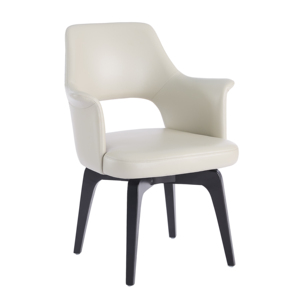 Set di Sedie da Pranzo Moderne di Lusso in Pelle con Braccioli, Stile Minimalista con Gambe in Metallo per Ristoranti o Appartamenti - Product Image 5