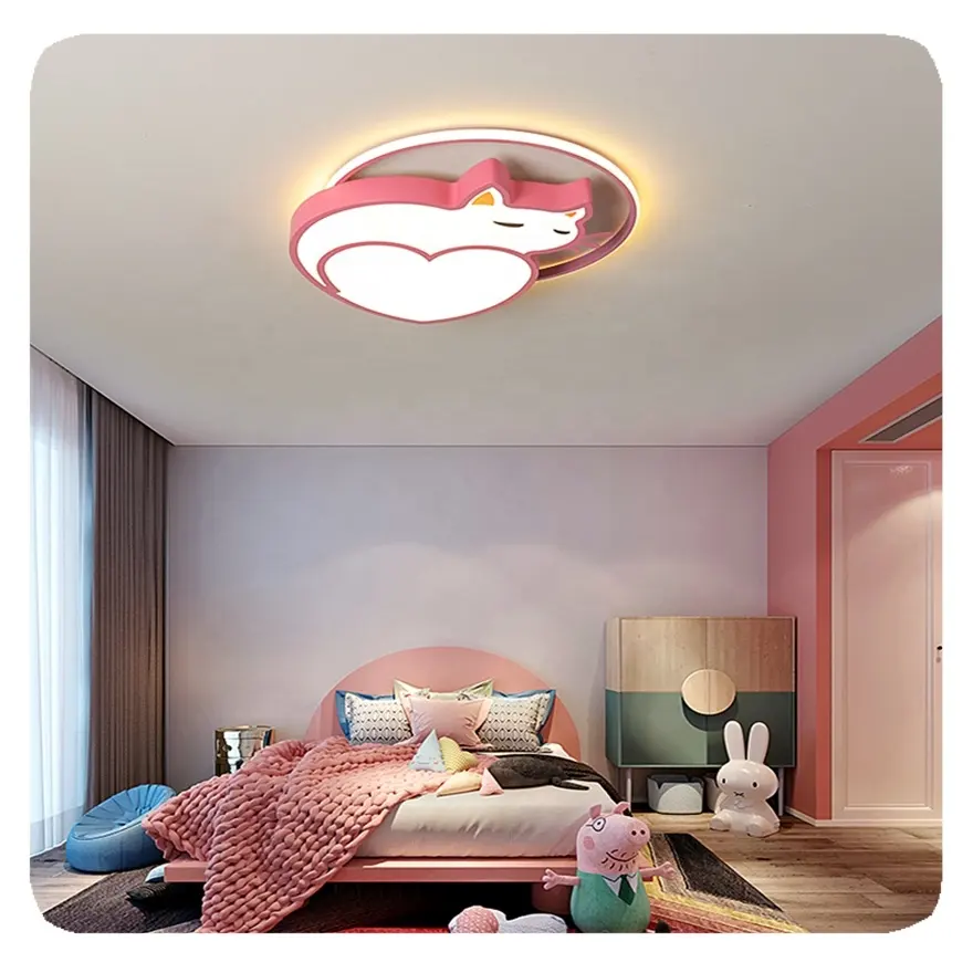 Neues 2024 Big Face Katzen-Zimmerlicht Led-Schlafzimmer Deckenleuchte-Design für Kinderlampe