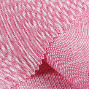 Popolare Tessuto Ecologico Leggero in Misto Cotone e <span class=keywords><strong>Lino</strong></span> Tinto in Filo Rosa per Abbigliamento Formale e Casual da <span class=keywords><strong>Uomo</strong></span>, Donna, Ragazza e Ragazzo - Product Image 4
