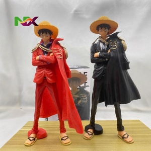 Figura de Luffy del 20 Aniversario de <span class=keywords><strong>One</strong></span> <span class=keywords><strong>Piece</strong></span>, Estatua de Pie con Capa Roja y Negra, Modelo de Anime, Regalo del Rey Pirata, Artesanía de Plástico - Product Image 3