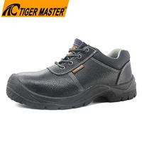 Zapatos de Seguridad Industriales de Cuero para Hombre TIGER MASTER, con Puntera de Acero Ancha, Resistentes a Pinchazos, Antiestáticos, con Suela de PU Antideslizante y Resistente al Aceite