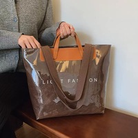 Tas Tote Kerja Harian Wanita Ramah Lingkungan, Custom Print, Bahan Kertas Tyvek Dupont Transparan Tahan Air, Bordir, untuk Belanja dan Bawaan Sehari-hari