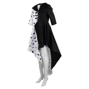 Vestido de Cruella De Vil con Puntos para Halloween, Disfraz de 101 Dálmatas para Cosplay y Actuaciones Escénicas, Venta Caliente Transfronteriza - Product Image 4