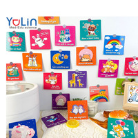 60 cartes de notes motivantes pour enfants, cartes d'affirmation positive inspirantes, cartes de dessins animés pour la boîte à lunch des enfants, cadeau scolaire