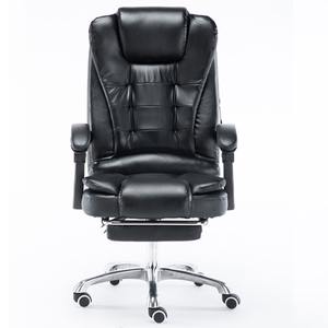 WDY Großhandel Leder mit hoher Rückenlehne Boss Office Drehbarer Schreibtischs tuhl Liege massage Ergonomischer Bürostuhl mit Fuß stütze - Product Image 5