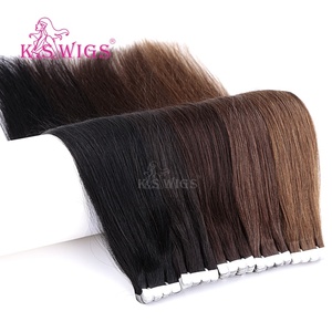 K.SWIGS Extensions de cheveux humains chinois Remy vierges à cuticules alignées, invisibles, à bande M, lisses, à trame unique, durables - Product Image 3