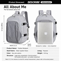 Sac à dos Oxford personnalisable géométrique bicolore grande capacité léger imperméable pour ordinateur portable unisexe pour le voyage