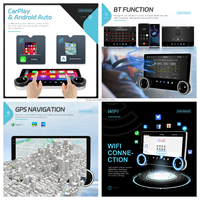 Hikity 4 + 64GB/6 + 128GB 10.1 pouces Android Autoradio 2DIN Voiture Lecteur Android Carplay Android Auto WIFI GPS BT OEM/ODM