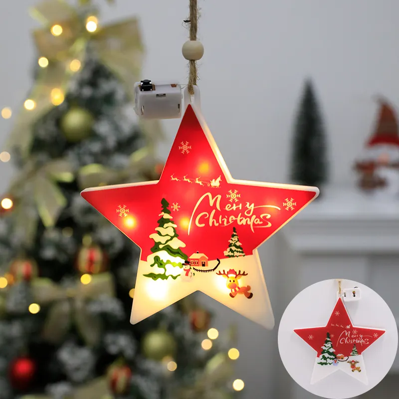 Christmas Ornaments with LED Lights Battery Operated Christmas Tree Ornament Lights Decorative Novelty Hanging Light