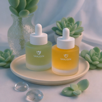 Nouveauté personnalisée, flacon compte-gouttes en verre cylindrique vide de 30 ml, 50 ml, 100 ml pour sérum cosmétique, huile capillaire et huile essentielle