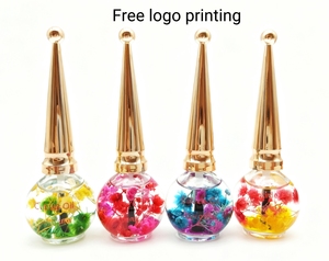 Huile pour cuticules naturelle 15ml – Enrichie en vitamine E et extraits de fruits – Hydratant et exfoliant pour doigts et orteils – Motif floral - Product Image 6