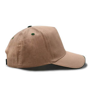 Gorras Personalizadas con Bordado, Dos Tonos, Verde Caqui, Precio de Fábrica, Estructuradas, de 5 Paneles, de Lona, Deportivas, de Béisbol - Product Image 3