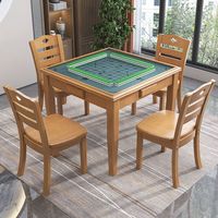 Table de Mahjong chinoise en bois, ensemble de jeu de Mahjong, table de Mahjong de taille standard, table à manger de Mahjong