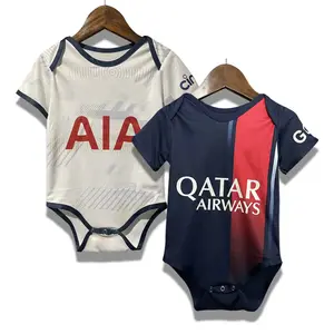 Conjunto de roupas de bebê unissex para treinamento de futebol, camisa retrô de secagem rápida e macacão estampado digital respirável, roupas para bonecas, 2024