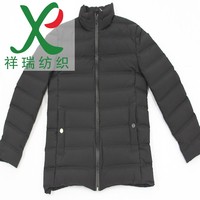 Haute qualité imperméable matelassé rembourrage duvet rempli polyester veste manteau tissu jacquard double couche flanelle