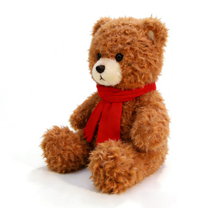 Ours en peluche personnalisé, jouet animal en peluche <span class=keywords><strong>pas</strong></span> <span class=keywords><strong>cher</strong></span>, ours en peluche personnalisable avec écharpe rouge - Product Image 2