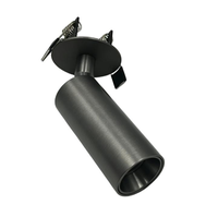 Spot LED encastré minimaliste de style mid-century, à angle réglable, finition brossée, pour montage en surface