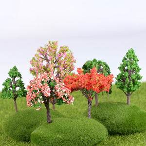 Mini Árboles Florales en Miniatura para Decoración de Paisajes, Adorno de Escritorio con Forma de Árbol en Flor, Manualidades de Plástico, Accesorios para Bricolaje - Product Image 1