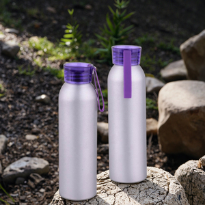 600ML Aluminum Sport <strong>Water</strong> <strong>Bottle</strong> BPA Free Eco-Friendly Camping Silicone Carrying <strong>Strap</strong> - Product Image 3