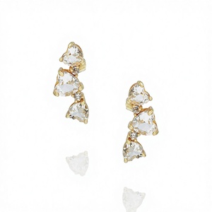 Pendientes de Zirconia con Forma de Gota de Agua, Plata de Ley S925, Joyería para Mujer, para Bodas y Fiestas Europeas y Americanas, Regalo para Ocasiones Especiales - Product Image 2