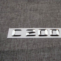 Lettres de coffre de voiture 3D ABS chromées argentées étanches 2015 C180 C200 C220 C260 C300 C320 pour accessoires Mercedes W203 W204 W205