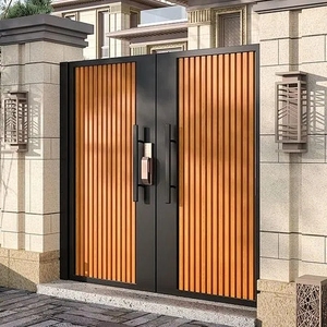 Puerta <span class=keywords><strong>de</strong></span> jardín al aire libre <span class=keywords><strong>de</strong></span> aleación <span class=keywords><strong>de</strong></span> aluminio <span class=keywords><strong>de</strong></span> lujo moderno Puerta <span class=keywords><strong>de</strong></span> hierro forjado Villa Patio Puerta corrediza abatible Puerta <span class=keywords><strong>de</strong></span> patio - Product Image 4