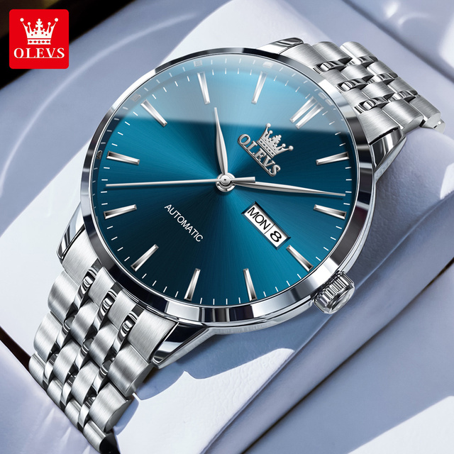 OLEVS 7048 Oem Custom Luxury Men Watch Fashion logo Waterproof Luminous Stainless Steel Automatic Mechanical Odm Watch for Man